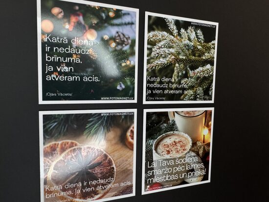 Plānie Svētku Iedvesmas Foto Magnēti 66x66 mm